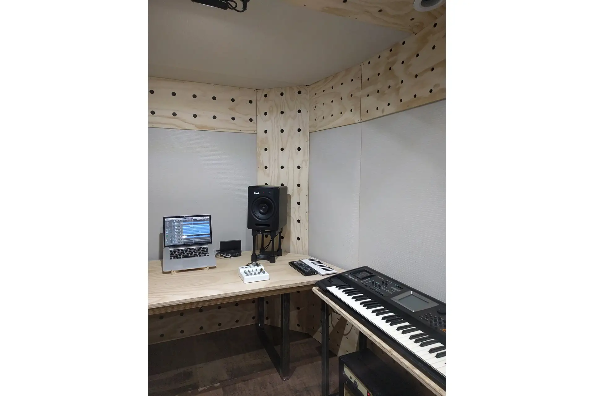 container studio recording mixing home diy.